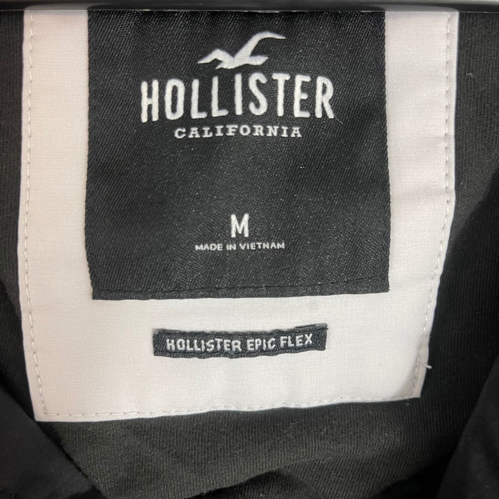 Hollister Mens Medium Epic Flex Black Blue Ombre‎ Full Zip Windbreaker Jacket - Picture 2 of 7